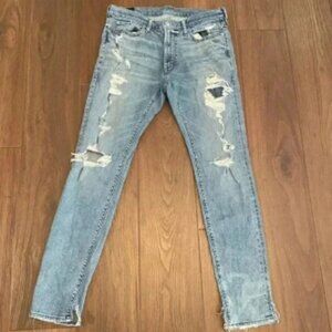 Men’s Abercrombie distressed super skinny stretch jeans size 32 x 32